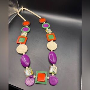 y2k vintage SAVE THE QUEEN Plastic long necklace